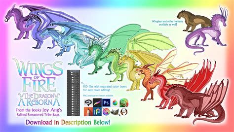 FREE - Wings of Fire Book Canon Joy Ang Bases by xTheDragonRebornx on ...