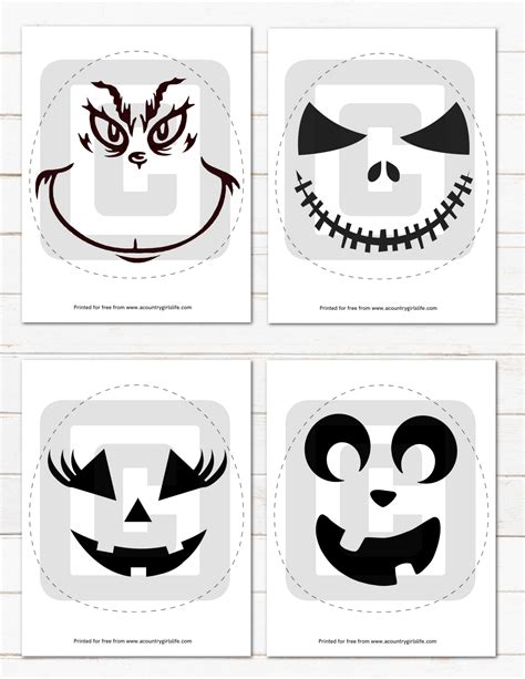 Free Printable Pumpkin Carving Templates Pdf | FREE Printable