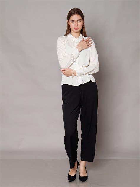 Buy Solid White Gathered Shirt - Zink London