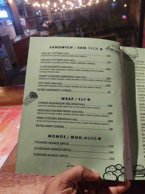 Menu at THE PENTA DEN by Pandava’s, Neyyattinkara