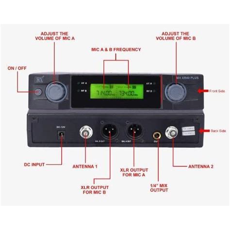 Order MX UHF WIRELESS MICROPHONE XR 40 PLUS from Omshub