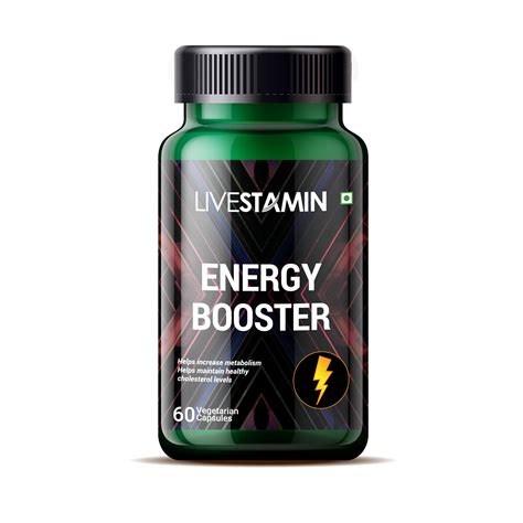Buy Energy Booster Supplement Online - 60 Vegetarian Capsules (60 No ...