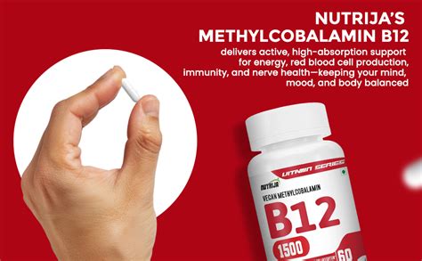 NutriJa Vitamin B12 Active form of Methylcobalamin | Maximum Absorption ...