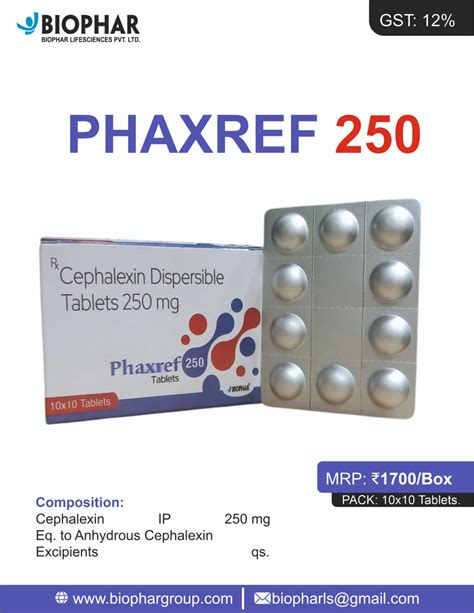Cephalexin Dispersible Tablets | Phaxref 250