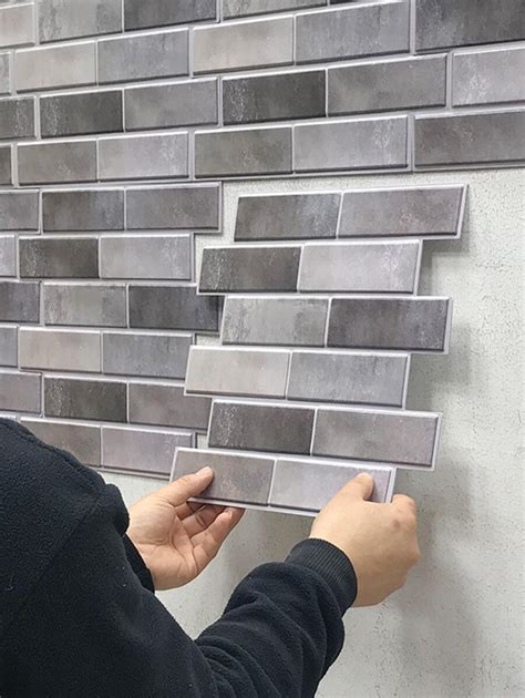 1pc Brick Pattern Wall Paper, Modern PVC Self Adhesive Wall Sticker For ...