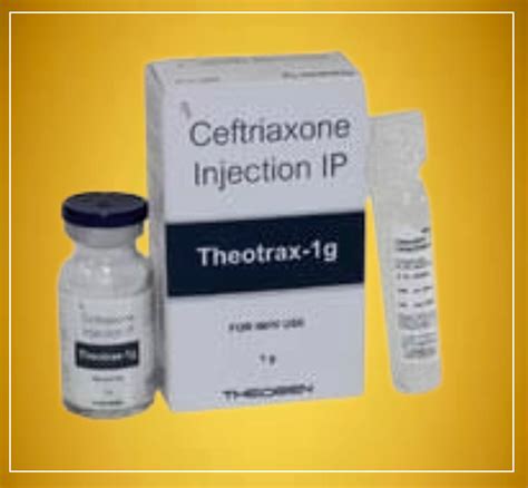 THEOTRAX 1 GM INJ 1 GM ( Ceftriaxone (1Gm) ) By Theon – IshwarPharma