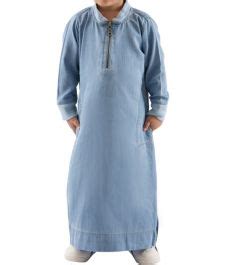 Snazzy Denim Kids Thobe | Kids Thobe | Islamic Shop