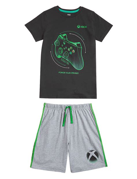Buy Cotton Rich Xbox™ Short Pyjama Set at Marks & Spencer