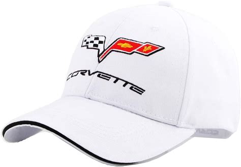 Buy White fit Corvette Baseball Hat Cap,Men and Women Adjustable Car ...