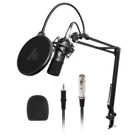 Maono AU-A03 Condenser Microphone Kit Podcast Mic with Boom Arm ...