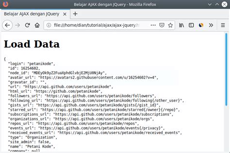 Data Loading Using JavaScript and Ajax 的图像结果
