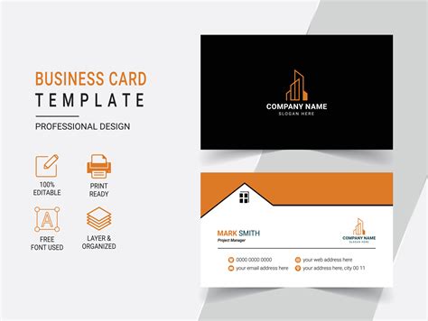 Free Real Estate Business Card Template 的图像结果