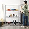Amazon Basics 4-Shelf Shelving Storage Unit, Metal Organizer Wire Rack ...