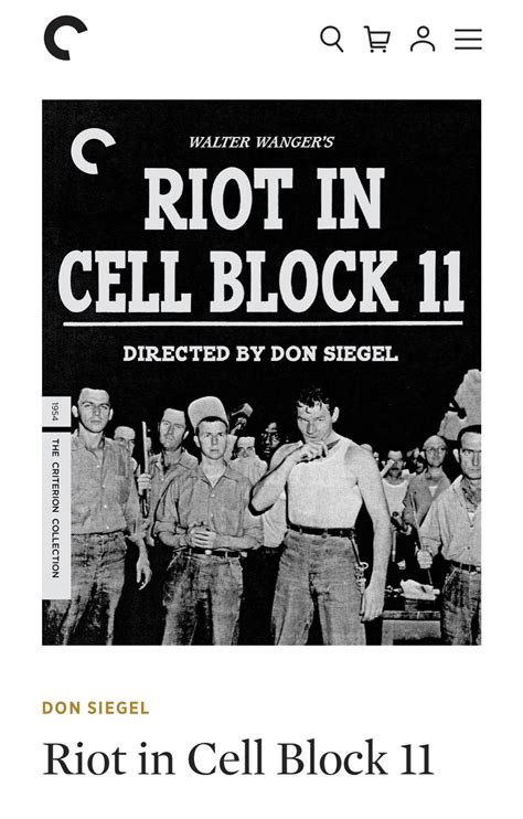 Riot in Cell Block 11 : r/criterion