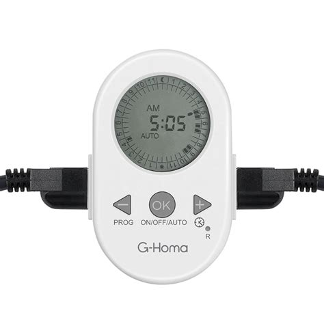 G-Homa Timers for Electrical Outlets, Upgrade 24 Hour Indoor Digital ...