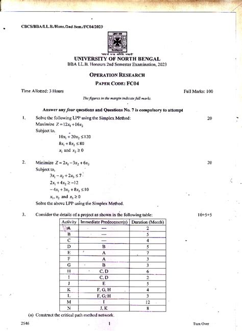 Law Question for Operational Research - a CBCS/BBA/LL./Hons./2nd Sem ...
