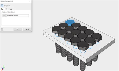 Image result for Feature Pattern. Select Inventor Assembly