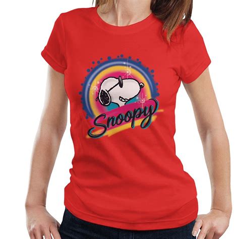 Peanuts Snoopy Wearing Sunglasses Colourful Women's T-Shirt | Fruugo US
