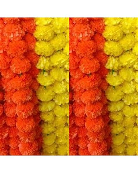 Buy Rose Collection Artificial Marigold Flowers Garland Hanging Ladi ...