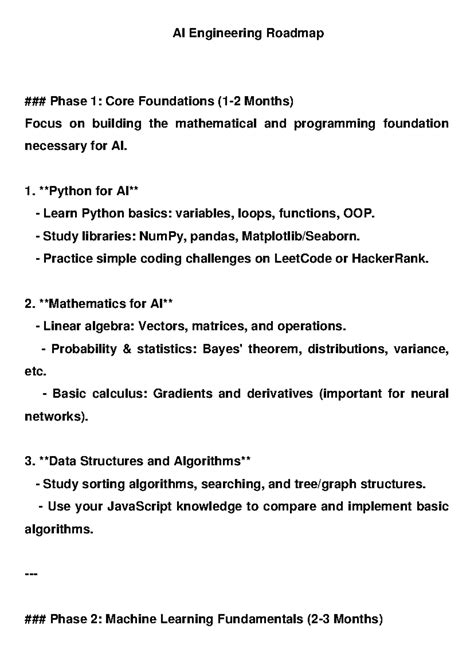 AI Engineering Roadmap: From Foundations to Job Prep in 9-12 Months ...