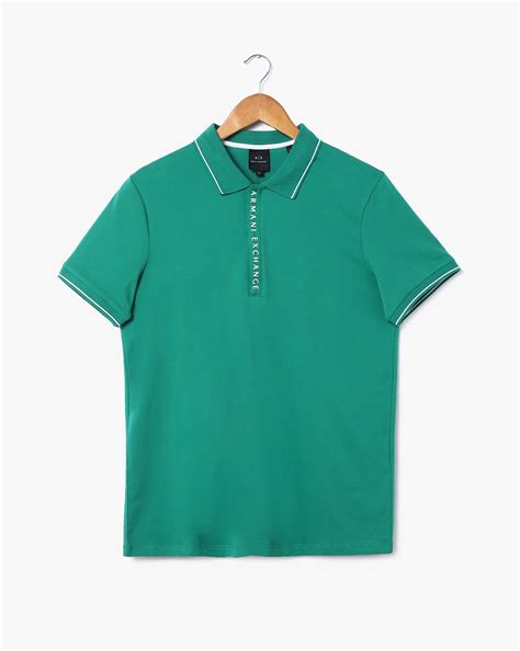 Contrast Tipping Green Slim Fit Polo T-Shirt