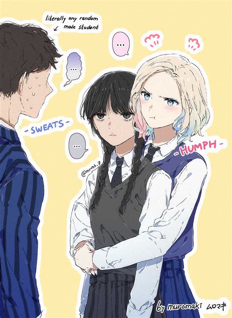 wednesday addams and enid sinclair (addams family and 1 more) drawn by ...