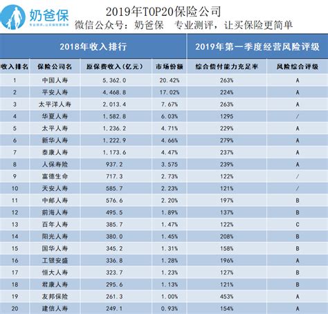 中国Top20家保险公司的重疾险测评来了！_奶爸保