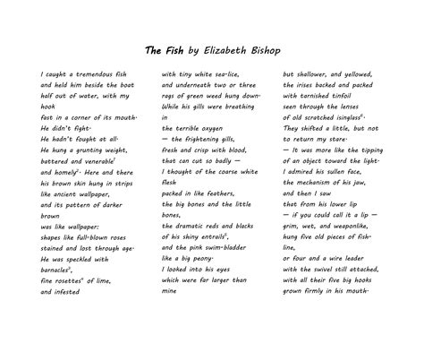The Fish by Elizabeth Bishop