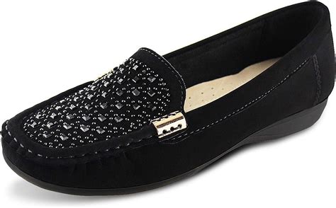 Buy JABASIC Women Penny Moccasins Loafers Comfortable Slip On Driving ...