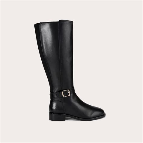 PIENZA RIDING BOOT WF Black Leather Riding Boot by CARVELA