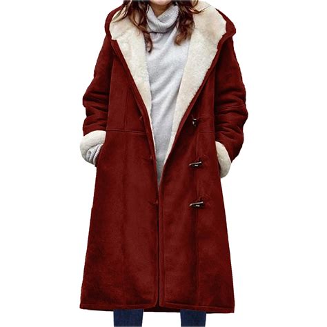 Aboser Plus Size Winter Coats for Women 2025 Warm Sherpa Fleece Lined ...