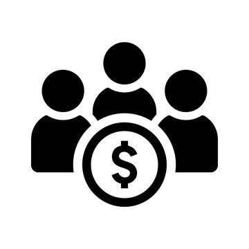 Group money icon | Premium Vector