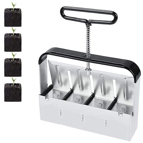 Buy HRTX Manual Quad Soil Blocker, Soil Block Maker Blocking Tool Micro ...