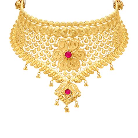 Stunning Gold Choker Necklace Set