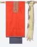 Buy Coral Red & Grey Dress Material for Women by CHHABRA 555 Online ...