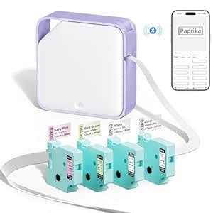 Vixic Label Maker Machine, D1600 Portable Bluetooth Mini Label Printer ...