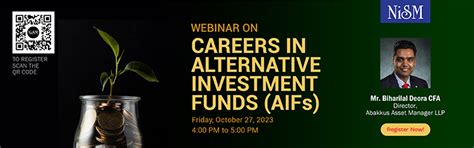 Webinar on Careers in Alternative Investment Funds (AIFs) - National ...