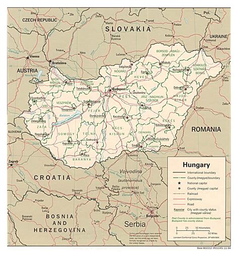 Maps of Hungary | Detailed map of Hungary in English | Tourist map of Hungary | Road map of ...