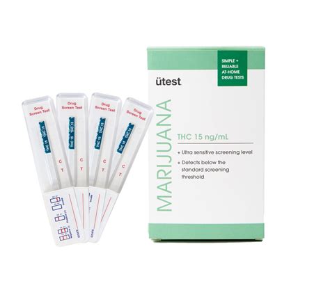 UTest THC 15 ng/mL Home Drug Test Strips - 4-Pack Low Detection THC ...