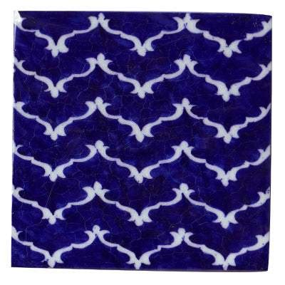 Lehriya Pattern On Blue Tile – NEERJA INTERNATIONAL INC