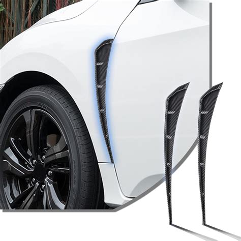 Aakichi 2 Pcs Car Fender Side Vents Pvc Carbon Fiber | Desertcart INDIA