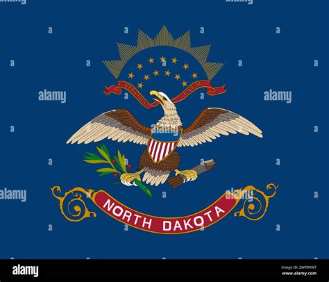 State flag of North Dakota Stock Photo - Alamy