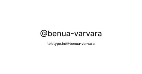 @benua-varvara — Teletype