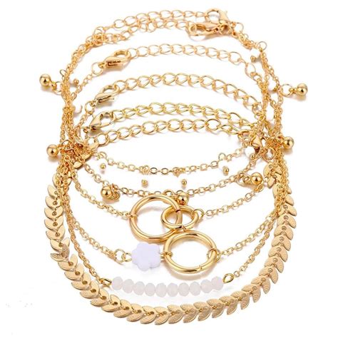 Buy Shining Diva Fashion Latest Stylish Multilayer Gold Plated Bangle ...