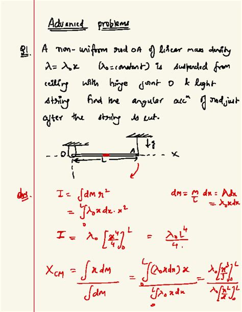 Advanced Proems 8: Mechanics of Rotating Systems and Forces - Studocu