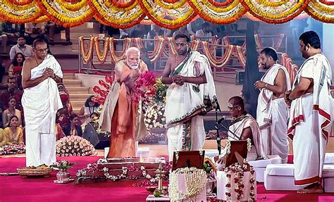 PM Modi performs 'pooja' at redeveloped ITPO complex at Pragati Maidan