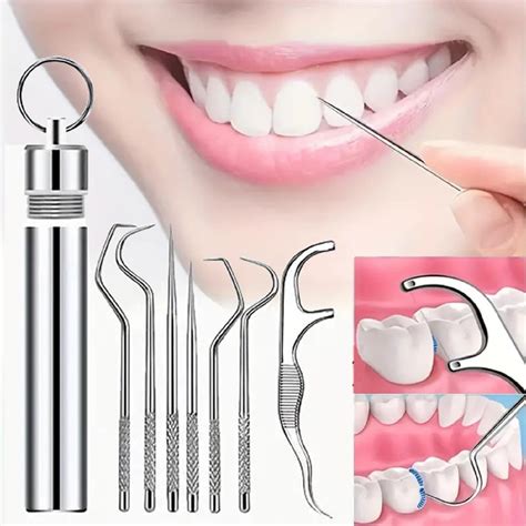VIVUE Dental Teeth Tools Kit | 7 in 1 Stainless Steel Teeth Cleaning ...
