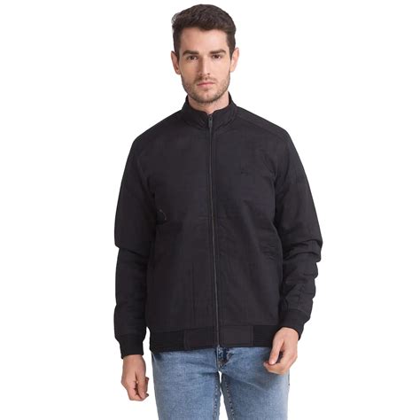Men Black Print Cotton Full Sleeve Jackets – MyRaymond