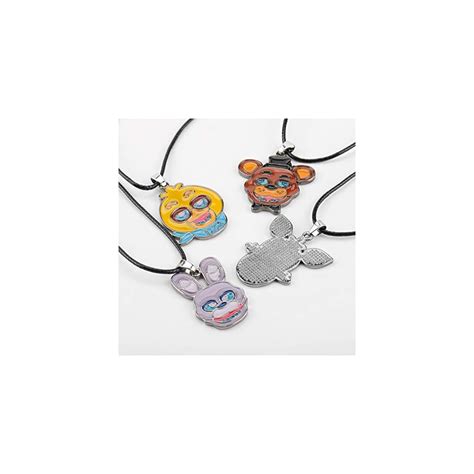 Buy FNAF Pendant Necklace Freddy Fazbear, Chica, Bonnie, Five Nights at ...