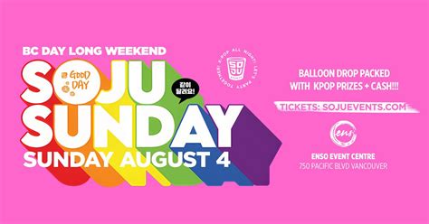 Soju Sunday: BC Day Long Weekend Party, Enso, Vancouver, 4 August to 5 ...